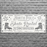 Skate Rental Metal Art, North Pole Metal Sign Art, Laser Cut Metal Wall Art, Modern Metal Wall Decor