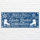Skate Rental Metal Art, North Pole Metal Sign Art, Laser Cut Metal Wall Art, Modern Metal Wall Decor