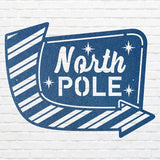 North Pole Metal Art, North Pole Metal Sign, Laser Cut Metal Wall Art, Seasonal Holiday Metal Art, Modern Metal Wall Decor