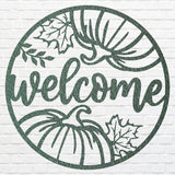 Welcome Metal Wall Art, Pumpkin Metal Wall Art, Laser Cut Welcome Home Sign, Outdoor Welcome Sign, Welcome Decor