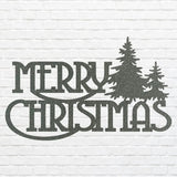 Merry Christmas Tree Metal Wall Art, Metal Christmas Sign, Laser Cut Metal Wall Art, Christmas Home Decor, Holiday Wall Art